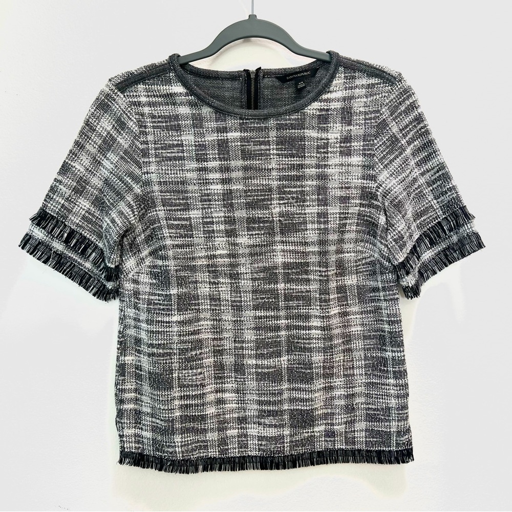 Banana Republic Tweed Fringe Top / Size XS
